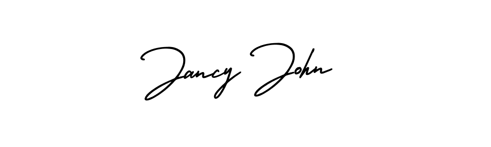 Make a beautiful signature design for name Jancy John. With this signature (AmerikaSignatureDemo-Regular) style, you can create a handwritten signature for free. Jancy John signature style 3 images and pictures png