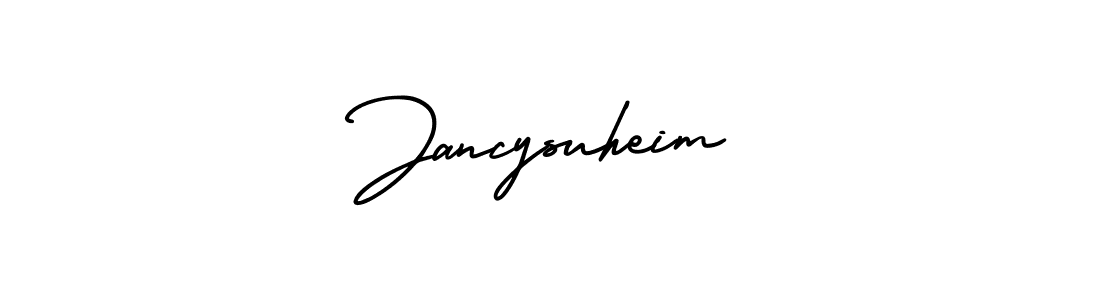 Also You can easily find your signature by using the search form. We will create Jancysuheim name handwritten signature images for you free of cost using AmerikaSignatureDemo-Regular sign style. Jancysuheim signature style 3 images and pictures png