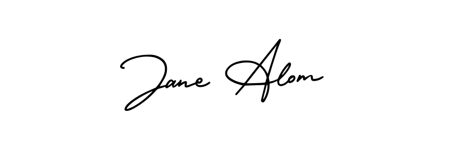 Make a beautiful signature design for name Jane Alom. With this signature (AmerikaSignatureDemo-Regular) style, you can create a handwritten signature for free. Jane Alom signature style 3 images and pictures png