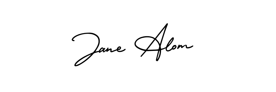 AmerikaSignatureDemo-Regular is a professional signature style that is perfect for those who want to add a touch of class to their signature. It is also a great choice for those who want to make their signature more unique. Get Jane Alom name to fancy signature for free. Jane Alom signature style 3 images and pictures png