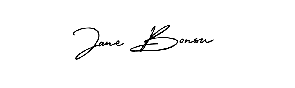 The best way (AmerikaSignatureDemo-Regular) to make a short signature is to pick only two or three words in your name. The name Jane Bonsu include a total of six letters. For converting this name. Jane Bonsu signature style 3 images and pictures png