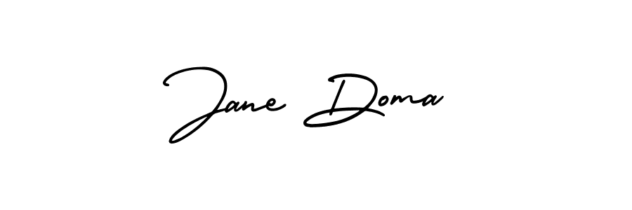 How to make Jane Doma name signature. Use AmerikaSignatureDemo-Regular style for creating short signs online. This is the latest handwritten sign. Jane Doma signature style 3 images and pictures png