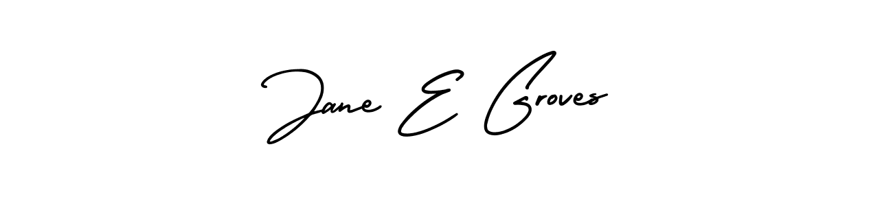 AmerikaSignatureDemo-Regular is a professional signature style that is perfect for those who want to add a touch of class to their signature. It is also a great choice for those who want to make their signature more unique. Get Jane E Groves name to fancy signature for free. Jane E Groves signature style 3 images and pictures png