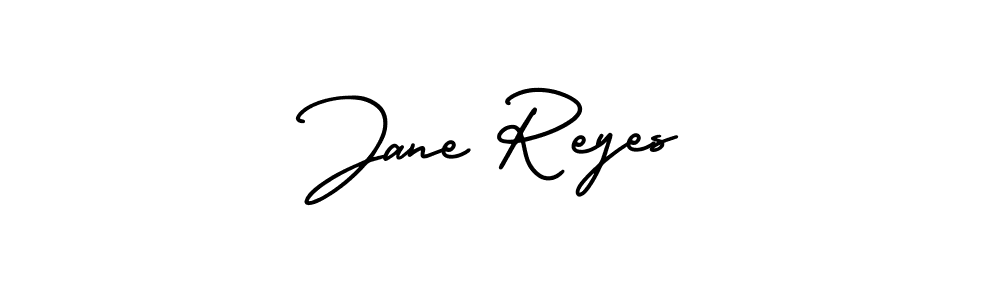The best way (AmerikaSignatureDemo-Regular) to make a short signature is to pick only two or three words in your name. The name Jane Reyes include a total of six letters. For converting this name. Jane Reyes signature style 3 images and pictures png