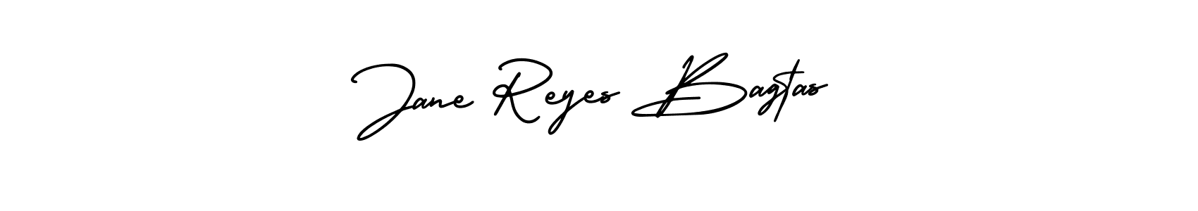 You should practise on your own different ways (AmerikaSignatureDemo-Regular) to write your name (Jane Reyes Bagtas) in signature. don't let someone else do it for you. Jane Reyes Bagtas signature style 3 images and pictures png