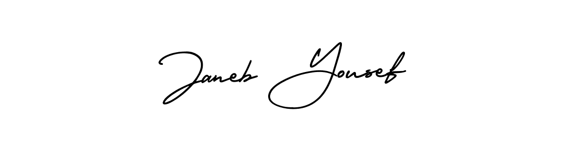 This is the best signature style for the Janeb Yousef name. Also you like these signature font (AmerikaSignatureDemo-Regular). Mix name signature. Janeb Yousef signature style 3 images and pictures png
