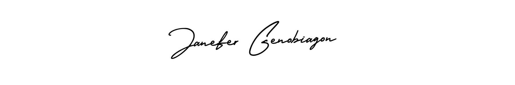 Design your own signature with our free online signature maker. With this signature software, you can create a handwritten (AmerikaSignatureDemo-Regular) signature for name Janefer Genobiagon. Janefer Genobiagon signature style 3 images and pictures png