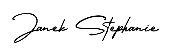 Transform the name Janek Stephanie into a signature masterpiece using AmerikaSignatureDemo-Regular font. Ideal for photographers, artists, and creators looking for watermarks. Janek Stephanie signature style 3 images and pictures png