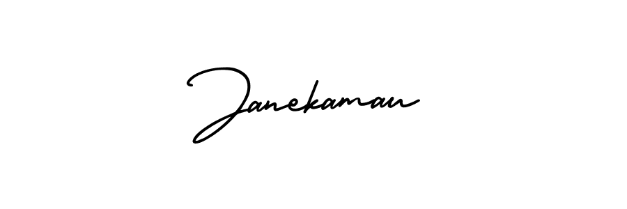 Use a signature maker to create a handwritten signature online. With this signature software, you can design (AmerikaSignatureDemo-Regular) your own signature for name Janekamau. Janekamau signature style 3 images and pictures png