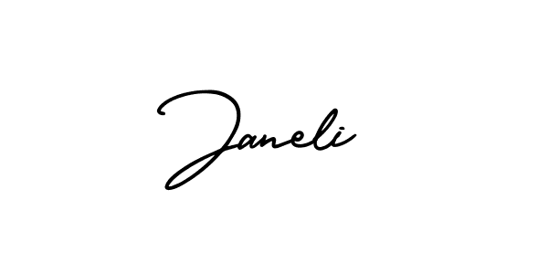 Design your own signature with our free online signature maker. With this signature software, you can create a handwritten (AmerikaSignatureDemo-Regular) signature for name Janeli. Janeli signature style 3 images and pictures png