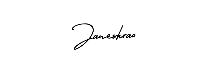 How to make Janeshrao name signature. Use AmerikaSignatureDemo-Regular style for creating short signs online. This is the latest handwritten sign. Janeshrao signature style 3 images and pictures png