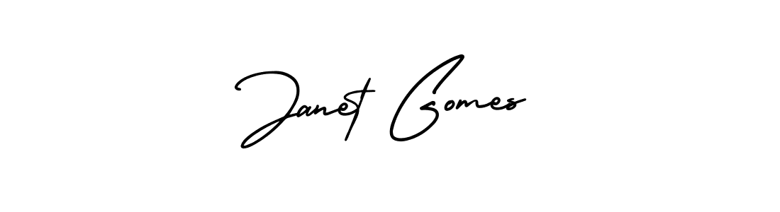 Make a beautiful signature design for name Janet Gomes. With this signature (AmerikaSignatureDemo-Regular) style, you can create a handwritten signature for free. Janet Gomes signature style 3 images and pictures png