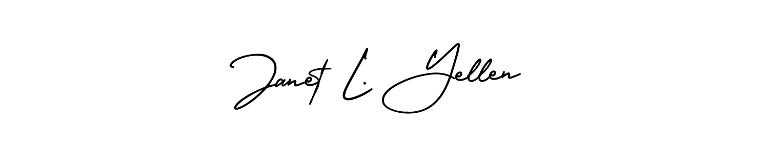 Create a beautiful signature design for name Janet L. Yellen. With this signature (AmerikaSignatureDemo-Regular) fonts, you can make a handwritten signature for free. Janet L. Yellen signature style 3 images and pictures png