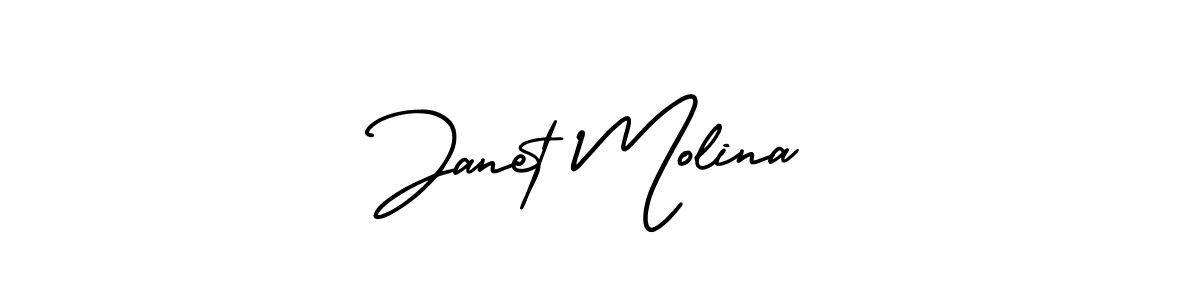 Create a beautiful signature design for name Janet Molina. With this signature (AmerikaSignatureDemo-Regular) fonts, you can make a handwritten signature for free. Janet Molina signature style 3 images and pictures png