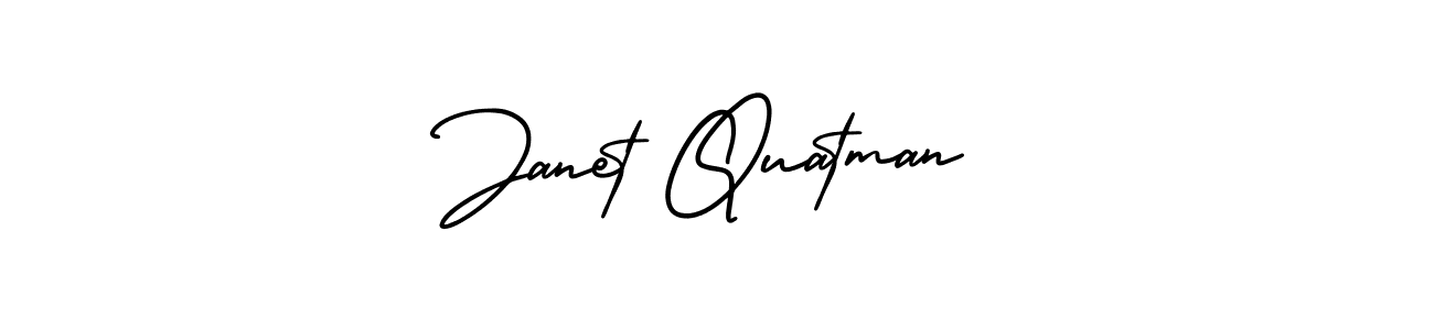 Check out images of Autograph of Janet Quatman name. Actor Janet Quatman Signature Style. AmerikaSignatureDemo-Regular is a professional sign style online. Janet Quatman signature style 3 images and pictures png