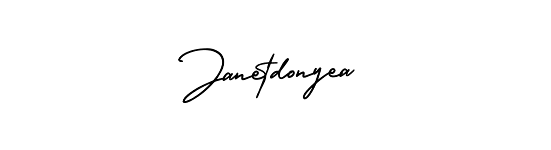 How to Draw Janetdonyea signature style? AmerikaSignatureDemo-Regular is a latest design signature styles for name Janetdonyea. Janetdonyea signature style 3 images and pictures png