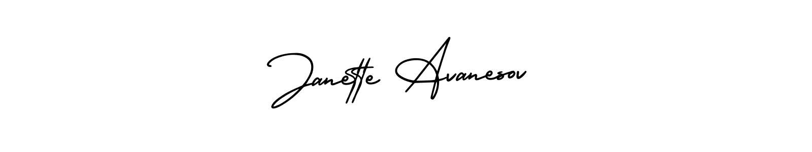 Janette Avanesov stylish signature style. Best Handwritten Sign (AmerikaSignatureDemo-Regular) for my name. Handwritten Signature Collection Ideas for my name Janette Avanesov. Janette Avanesov signature style 3 images and pictures png