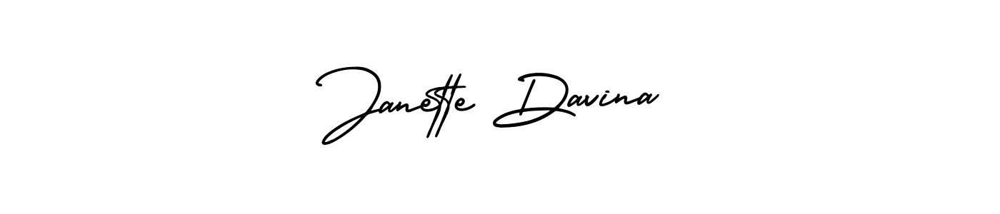 Create a beautiful signature design for name Janette Davina. With this signature (AmerikaSignatureDemo-Regular) fonts, you can make a handwritten signature for free. Janette Davina signature style 3 images and pictures png