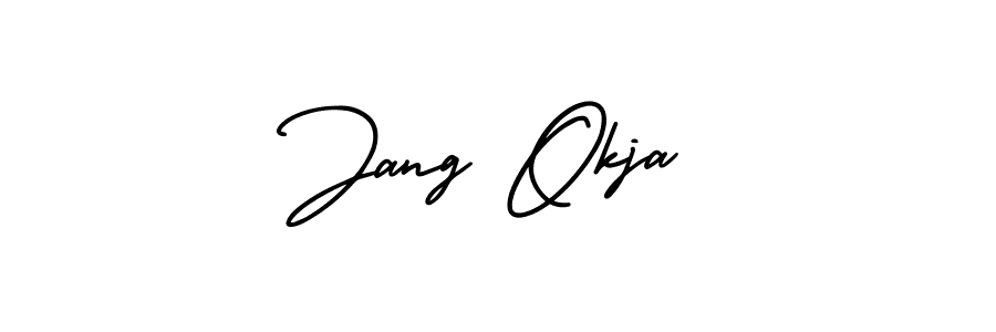 Design your own signature with our free online signature maker. With this signature software, you can create a handwritten (AmerikaSignatureDemo-Regular) signature for name Jang Okja. Jang Okja signature style 3 images and pictures png