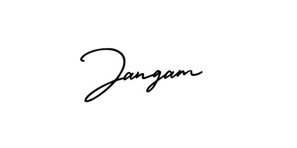 How to make Jangam name signature. Use AmerikaSignatureDemo-Regular style for creating short signs online. This is the latest handwritten sign. Jangam signature style 3 images and pictures png