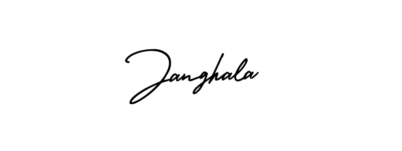 Use a signature maker to create a handwritten signature online. With this signature software, you can design (AmerikaSignatureDemo-Regular) your own signature for name Janghala. Janghala signature style 3 images and pictures png