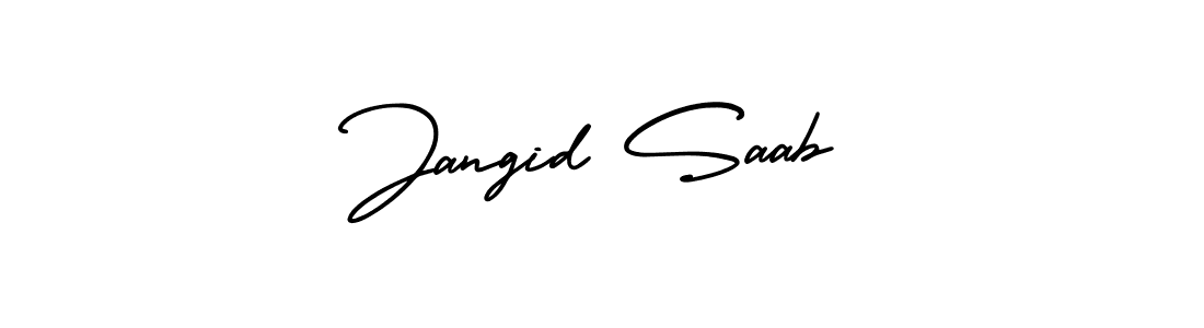 This is the best signature style for the Jangid Saab name. Also you like these signature font (AmerikaSignatureDemo-Regular). Mix name signature. Jangid Saab signature style 3 images and pictures png