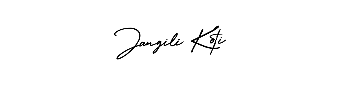 Create a beautiful signature design for name Jangili Koti. With this signature (AmerikaSignatureDemo-Regular) fonts, you can make a handwritten signature for free. Jangili Koti signature style 3 images and pictures png