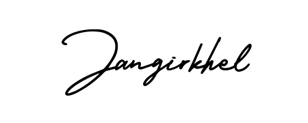 A stylish, flowing autograph style designed for name Jangirkhel using AmerikaSignatureDemo-Regular typography. Perfect for digital creative projects. Jangirkhel signature style 3 images and pictures png