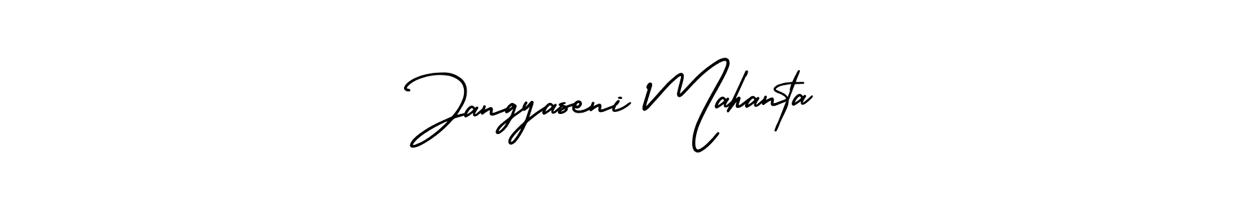 Use a signature maker to create a handwritten signature online. With this signature software, you can design (AmerikaSignatureDemo-Regular) your own signature for name Jangyaseni Mahanta. Jangyaseni Mahanta signature style 3 images and pictures png