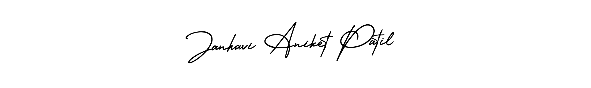 Make a short Janhavi Aniket Patil signature style. Manage your documents anywhere anytime using AmerikaSignatureDemo-Regular. Create and add eSignatures, submit forms, share and send files easily. Janhavi Aniket Patil signature style 3 images and pictures png