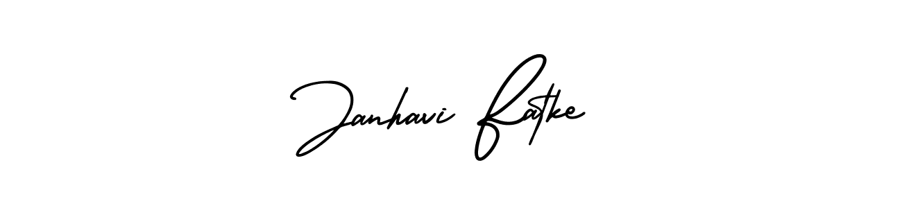 How to Draw Janhavi Fatke signature style? AmerikaSignatureDemo-Regular is a latest design signature styles for name Janhavi Fatke. Janhavi Fatke signature style 3 images and pictures png