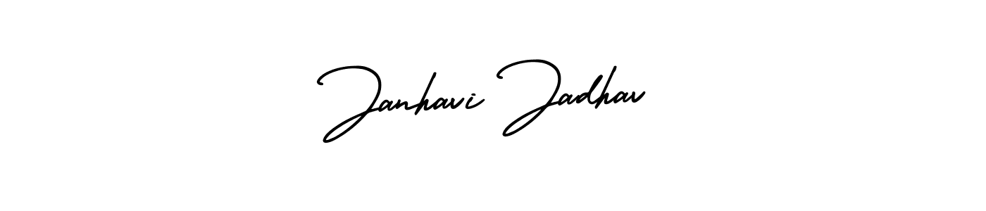Make a beautiful signature design for name Janhavi Jadhav. With this signature (AmerikaSignatureDemo-Regular) style, you can create a handwritten signature for free. Janhavi Jadhav signature style 3 images and pictures png