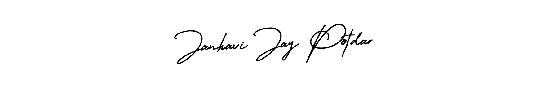 if you are searching for the best signature style for your name Janhavi Jay Potdar. so please give up your signature search. here we have designed multiple signature styles  using AmerikaSignatureDemo-Regular. Janhavi Jay Potdar signature style 3 images and pictures png