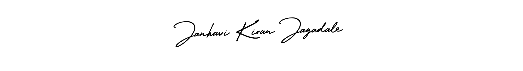 How to make Janhavi Kiran Jagadale signature? AmerikaSignatureDemo-Regular is a professional autograph style. Create handwritten signature for Janhavi Kiran Jagadale name. Janhavi Kiran Jagadale signature style 3 images and pictures png