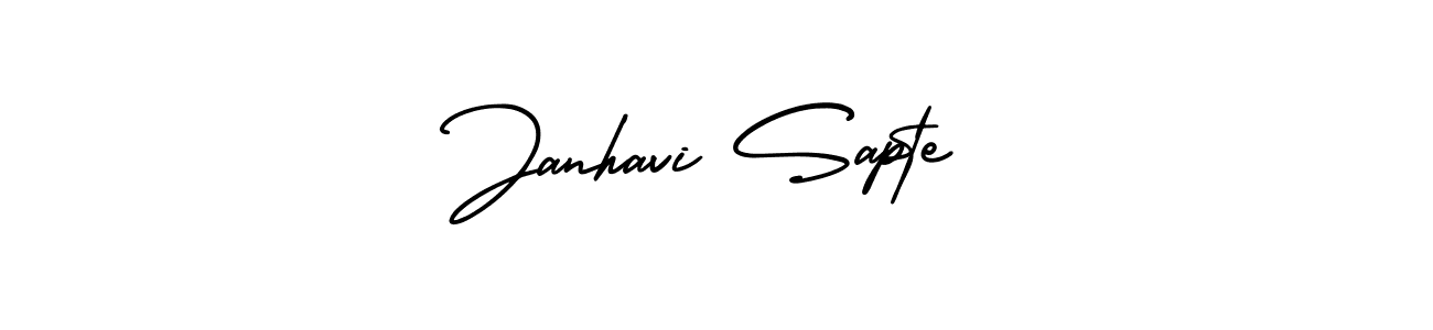 Design your own signature with our free online signature maker. With this signature software, you can create a handwritten (AmerikaSignatureDemo-Regular) signature for name Janhavi Sapte. Janhavi Sapte signature style 3 images and pictures png