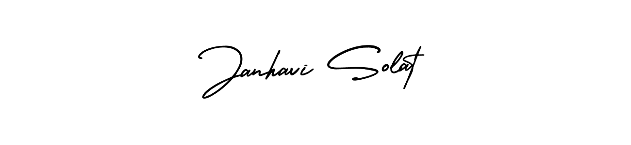 Also You can easily find your signature by using the search form. We will create Janhavi Solat name handwritten signature images for you free of cost using AmerikaSignatureDemo-Regular sign style. Janhavi Solat signature style 3 images and pictures png
