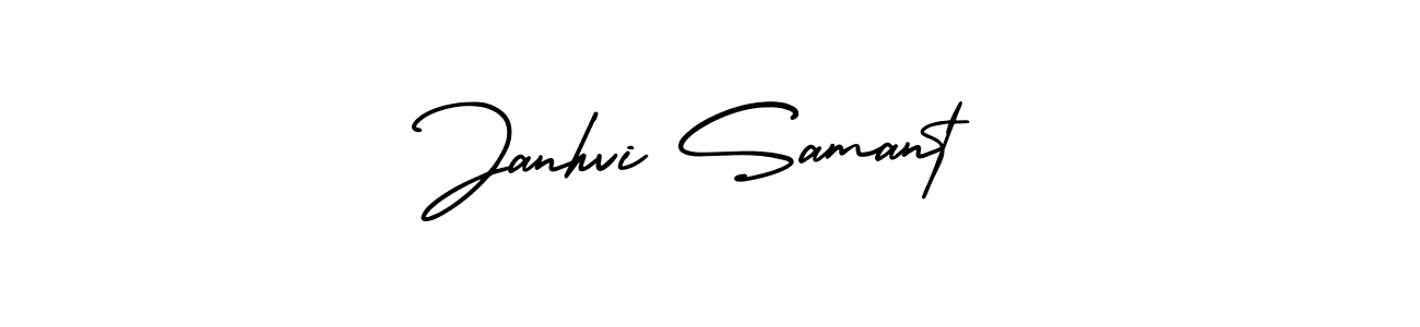 How to make Janhvi Samant signature? AmerikaSignatureDemo-Regular is a professional autograph style. Create handwritten signature for Janhvi Samant name. Janhvi Samant signature style 3 images and pictures png