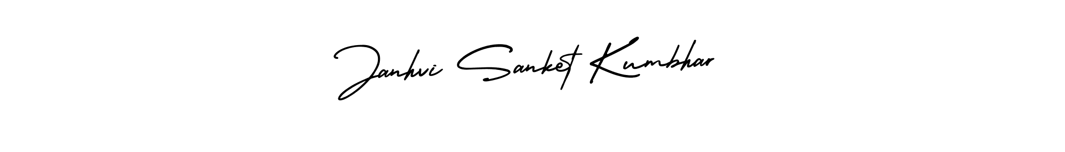 How to Draw Janhvi Sanket Kumbhar signature style? AmerikaSignatureDemo-Regular is a latest design signature styles for name Janhvi Sanket Kumbhar. Janhvi Sanket Kumbhar signature style 3 images and pictures png