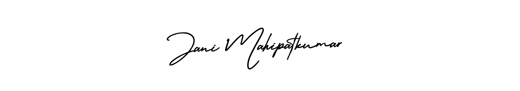 AmerikaSignatureDemo-Regular is a professional signature style that is perfect for those who want to add a touch of class to their signature. It is also a great choice for those who want to make their signature more unique. Get Jani Mahipatkumar name to fancy signature for free. Jani Mahipatkumar signature style 3 images and pictures png