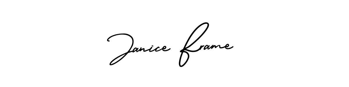 Create a beautiful signature design for name Janice Frame. With this signature (AmerikaSignatureDemo-Regular) fonts, you can make a handwritten signature for free. Janice Frame signature style 3 images and pictures png