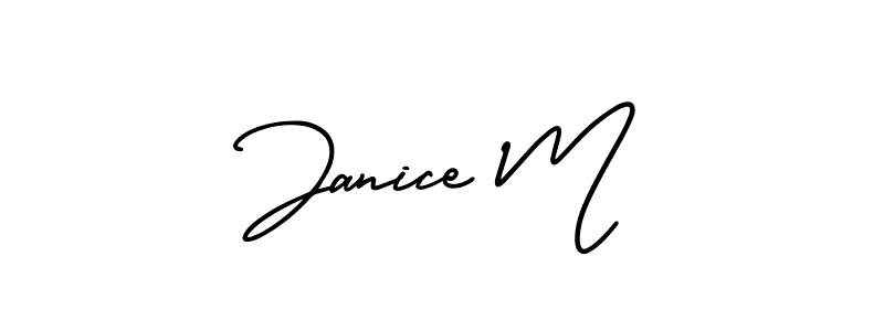 Design your own signature with our free online signature maker. With this signature software, you can create a handwritten (AmerikaSignatureDemo-Regular) signature for name Janice M. Janice M signature style 3 images and pictures png