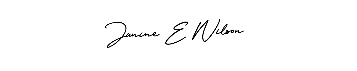 Make a beautiful signature design for name Janine E Wilson. With this signature (AmerikaSignatureDemo-Regular) style, you can create a handwritten signature for free. Janine E Wilson signature style 3 images and pictures png