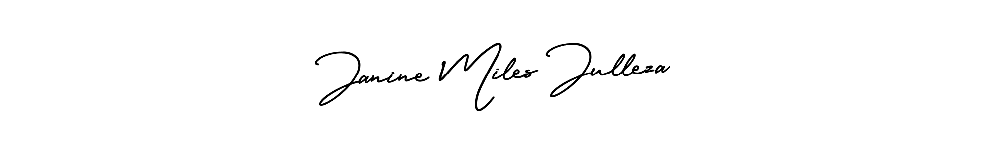 The best way (AmerikaSignatureDemo-Regular) to make a short signature is to pick only two or three words in your name. The name Janine Miles Julleza include a total of six letters. For converting this name. Janine Miles Julleza signature style 3 images and pictures png