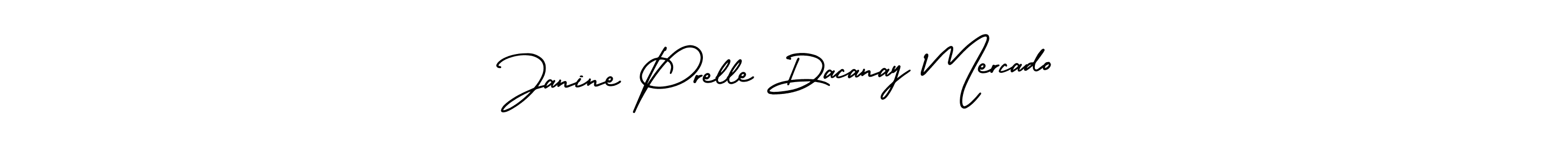 if you are searching for the best signature style for your name Janine Prelle Dacanay Mercado. so please give up your signature search. here we have designed multiple signature styles  using AmerikaSignatureDemo-Regular. Janine Prelle Dacanay Mercado signature style 3 images and pictures png