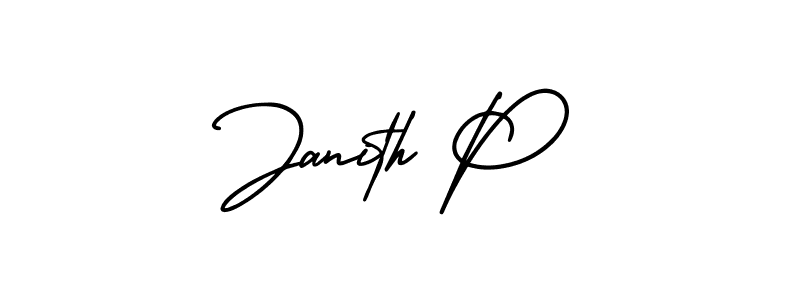 This is the best signature style for the Janith P name. Also you like these signature font (AmerikaSignatureDemo-Regular). Mix name signature. Janith P signature style 3 images and pictures png