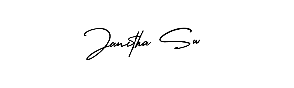 Design your own signature with our free online signature maker. With this signature software, you can create a handwritten (AmerikaSignatureDemo-Regular) signature for name Janitha Sw. Janitha Sw signature style 3 images and pictures png