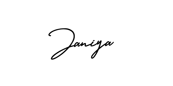 Make a beautiful signature design for name Janiya. With this signature (AmerikaSignatureDemo-Regular) style, you can create a handwritten signature for free. Janiya signature style 3 images and pictures png