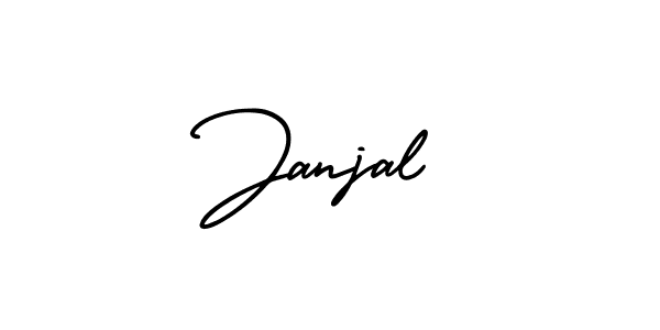 How to make Janjal name signature. Use AmerikaSignatureDemo-Regular style for creating short signs online. This is the latest handwritten sign. Janjal signature style 3 images and pictures png