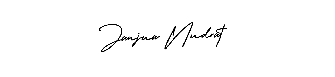 Also You can easily find your signature by using the search form. We will create Janjua Nudrat name handwritten signature images for you free of cost using AmerikaSignatureDemo-Regular sign style. Janjua Nudrat signature style 3 images and pictures png