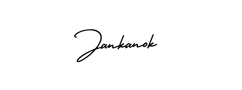 Jankanok stylish signature style. Best Handwritten Sign (AmerikaSignatureDemo-Regular) for my name. Handwritten Signature Collection Ideas for my name Jankanok. Jankanok signature style 3 images and pictures png